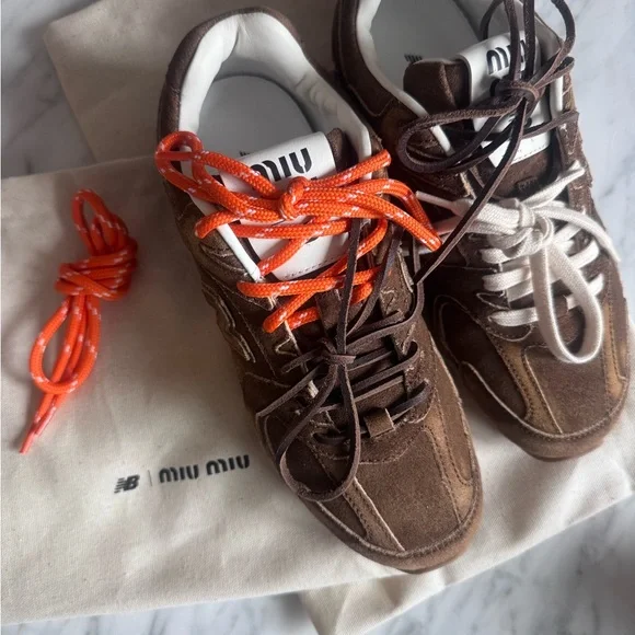BRAND NEW AUTHENTIC New Balance X Miu Miu 530 SL suede sneakers SIZE EU 37 - Picture 6 of 10
